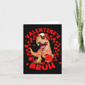 Happy Valentine's Bruh Funny Dinosaur Valentine Me カード (正面)