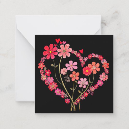 Happy valentines cards, cute, stock up! note card ノートカード (正面)