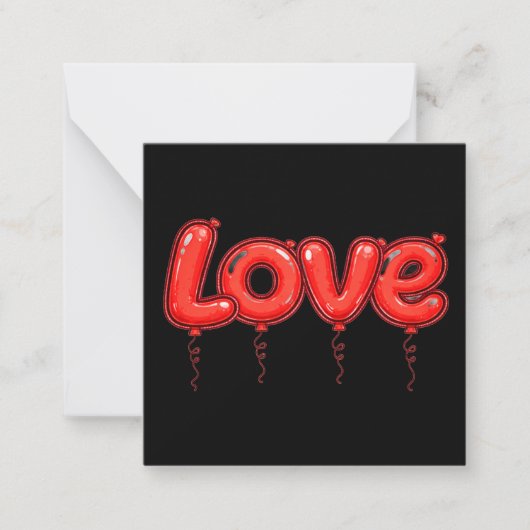 Happy valentines cards, cute, stock up! note card ノートカード (正面)
