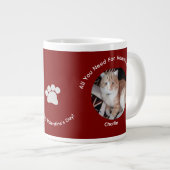 Happy Valentine's Cat Photo Love Specialty Mug ジャンボコーヒーマグカップ (正面右)