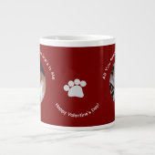 Happy Valentine's Cat Photo Love Specialty Mug ジャンボコーヒーマグカップ (正面)