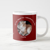 Happy Valentine's Cat Photo Love Specialty Mug ジャンボコーヒーマグカップ (右)