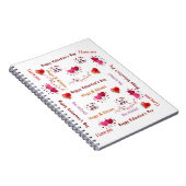 Happy Valentine's Couple Hearts Spiral Notebook  ノートブック (右側)