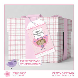 Happy Valentines Dayカスタマイズ可能なメッセージ ギフトタグ