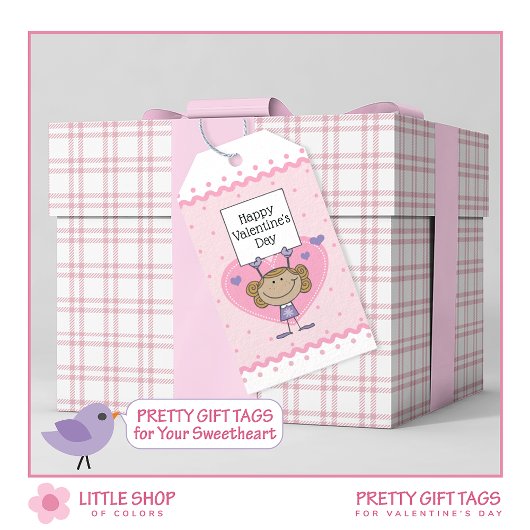 Happy Valentines Dayカスタマイズ可能なメッセージ ギフトタグ