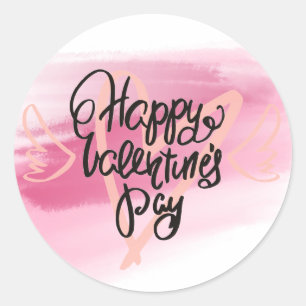 Happy Valentines Dayステッカー ラウンドシール