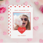 Happy Valentines Dayハートフォトフレーム シーズンカード