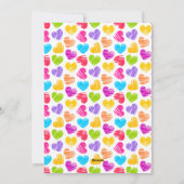 Happy Valentines Dayモダン鮮やかハート写真 シーズンカード (裏面)