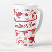 Happy Valentine's Day カフェラテマグ (右アングル)