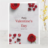 Happy Valentine's Day カード (黄色い花)