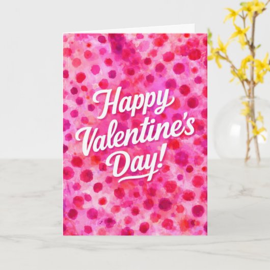 Happy Valentine's Day カード (黄色い花)