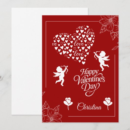 Happy Valentine's Day  シーズンカード (正面/裏面)