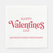 Happy Valentines Day スタンダードランチョンナプキン (正面)