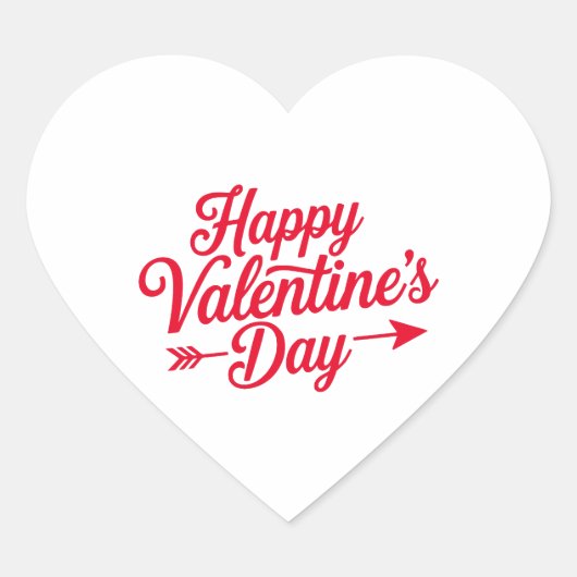 Happy Valentine's Day ハートシール (正面)