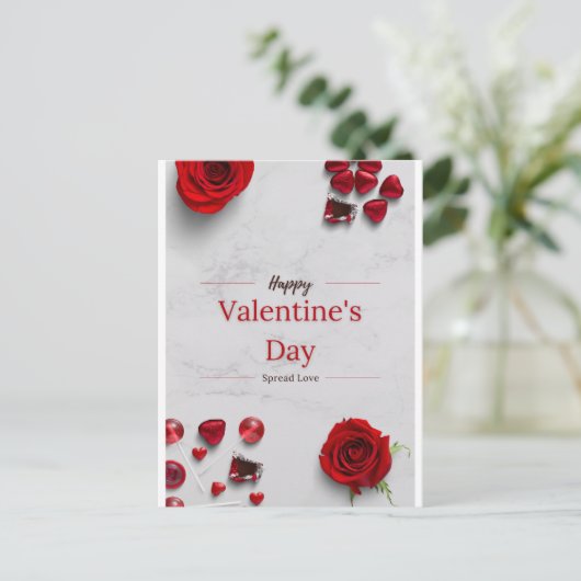 Happy Valentine's Day ポストカード (スタンド正面)