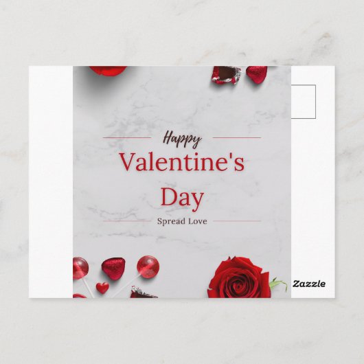 Happy Valentine's Day ポストカード (裏面)