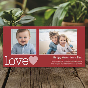 Happy Valentines Day - 2枚の写真 – 水平 シーズンカード