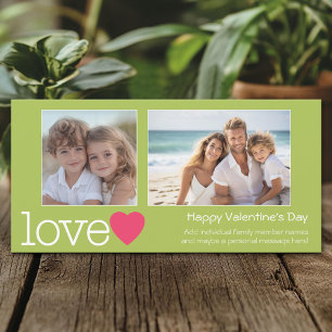 Happy Valentines Day - 2枚の写真 – 水平 シーズンカード