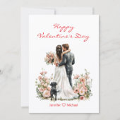 happy valentines day 2 photos illustration budget ノートカード (正面)