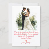 happy valentines day 2 photos illustration red  ノートカード (裏面)