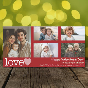 Happy Valentines Day - 5写真コラージュ シーズンカード