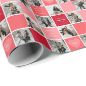 Happy Valentines Day 8フォトグリッド ラッピングペーパー (ロールコーナー)