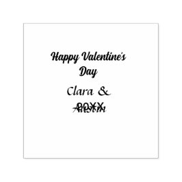 Happy Valentine's day add name date simple minimal セルフインキングスタンプ