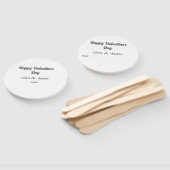 Happy Valentine's day add name date simple minimal ハンドファン (組立なし)