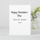 Happy Valentine's day add name date simple minimal 招待状 (スタンド正面)