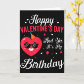 Happy Valentines Day & Yes Its My Birthday Gif カード (黄色い花)