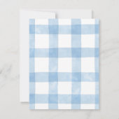 Happy Valentine's Day Arch Photo Blue Gingham Card シーズンカード (裏面)