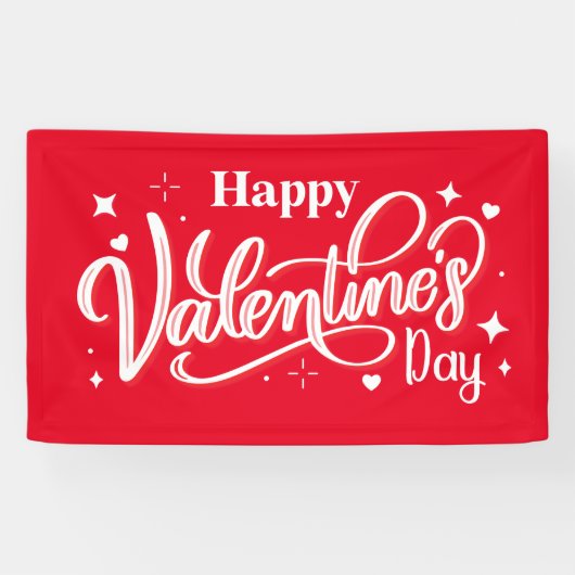 Happy Valentine's Day banner 横断幕 (横)