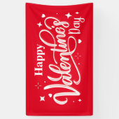 Happy Valentine's Day banner 横断幕 (縦)