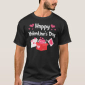 Happy Valentines Day Be Mine Cute Hearts Tシャツ (正面)
