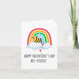 Happy Valentine's Day Bee-utiful Greeting Card カード