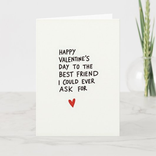 Happy Valentines Day Best Friend Card カード (正面)