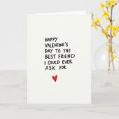 Happy Valentines Day Best Friend Card カード (黄色い花)