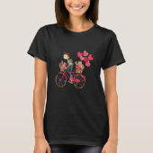 Happy Valentines Day Bicycle Lovely Relationship F Tシャツ (正面)