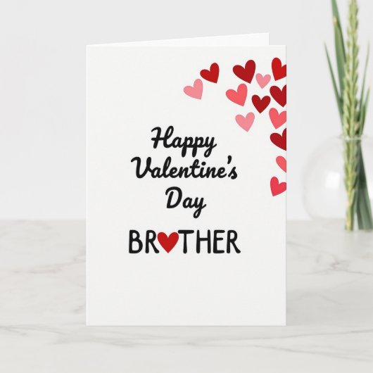 Happy Valentines Day Brother Card カード (正面)