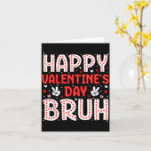 Happy Valentines Day Bruh Heart Love Valentine Boy カード (黄色い花)