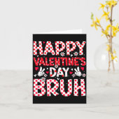 Happy Valentines Day Bruh Heart Valentine Boys Gir カード (黄色い花)