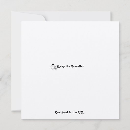 Happy Valentine's Day Bull Terrier with a Rose カード (裏面)