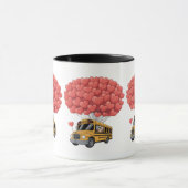 Happy Valentine's Day Bus with Owl マグカップ (中央)