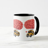 Happy Valentine's Day Bus with Owl マグカップ (正面右)
