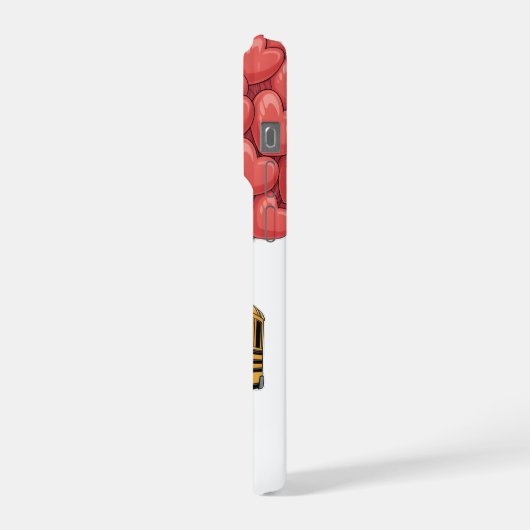 Happy Valentine's Day Bus with Owl iPhoneケース (左側面)