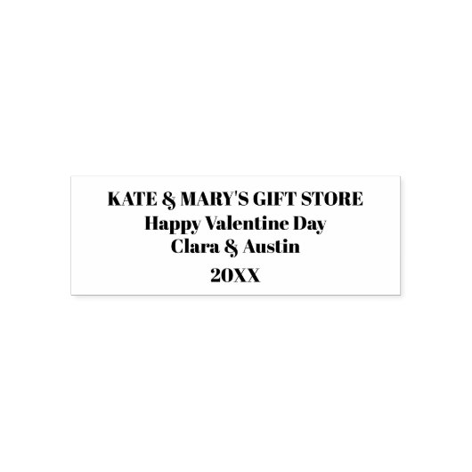 Happy Valentine's Day Business Name セルフインキングスタンプ (デザイン)