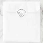 Happy Valentine's Day Business Name  ラウンドシール (バッグ)