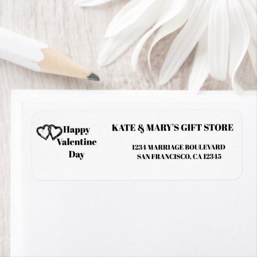 Happy Valentine's Day Business Name Website ラベル (インサイチュ)