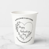 Happy Valentine's Day Business Name Website 紙コップ (正面)