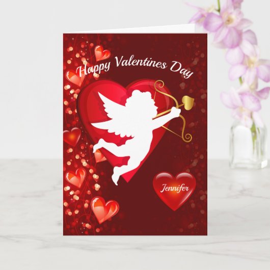 Happy Valentine's Day Card Personalize Name カード (蘭)